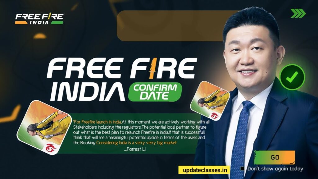 Free Fire India Launch Final Date